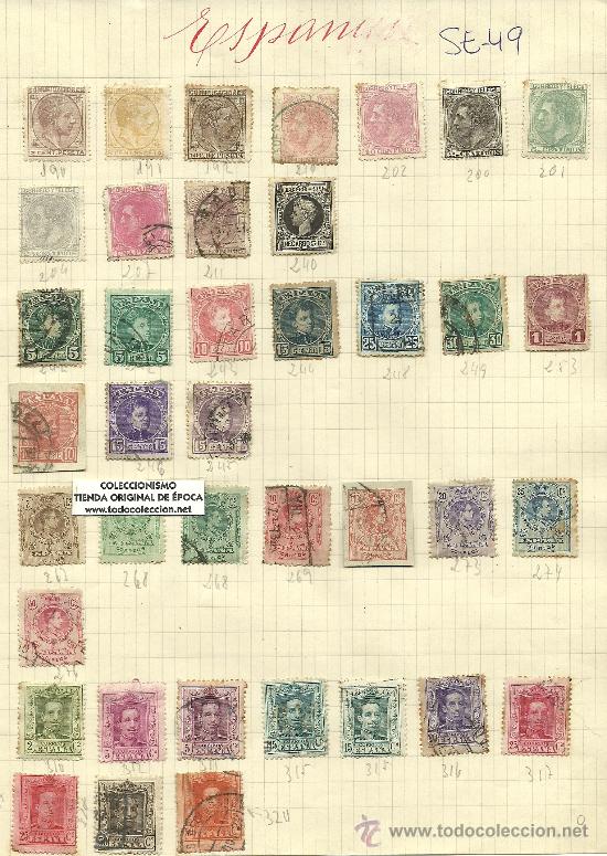 Sellos: (SE-49)LOTE DE SELLOS DE ESPA&Ntilde;A - Foto 1