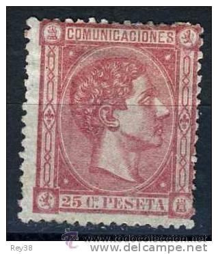 Sellos: ALFONSO XII, 1875, 25CTS* - Foto 1