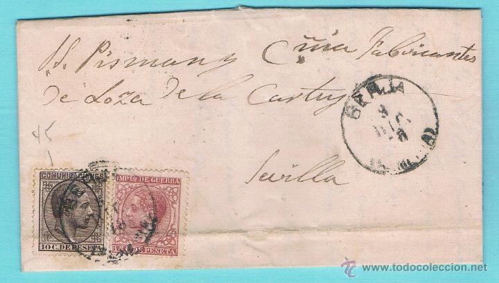 Sellos: 1879 BERJA (ALMERIA) A SEVILLA - Foto 1