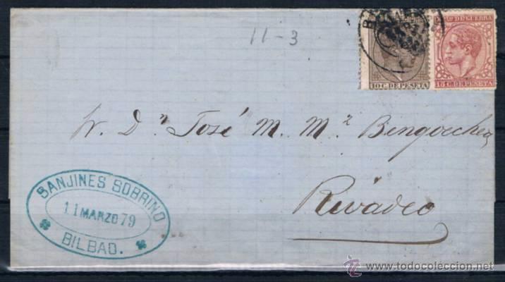 Sellos: 1879.- BILBAO A RIVADEO - Foto 1