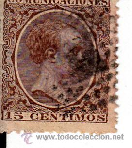 Sellos: EDIFIL 215., MAT&ordm; ROMBO DE PUNTOS. - Foto 1