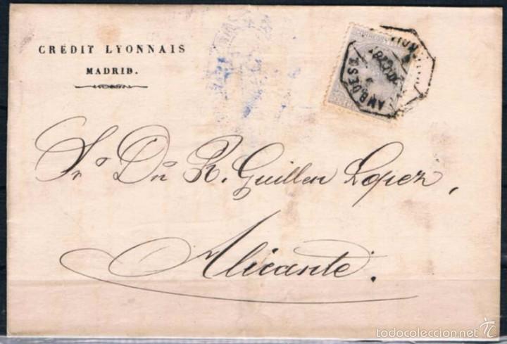 Sellos: 1881.- MADRID A ALICANTE - Foto 1