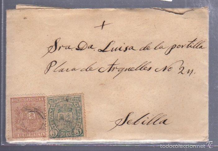 Sellos: CARTA DIRIGIDA A SEVILLA. VER SELLO - Foto 1