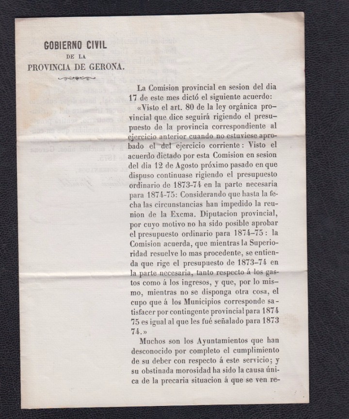 Sellos: 1875.- GERONA A SETCASAS - Foto 2
