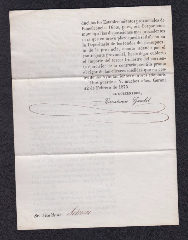 Sellos: 1875.- GERONA A SETCASAS - Foto 3
