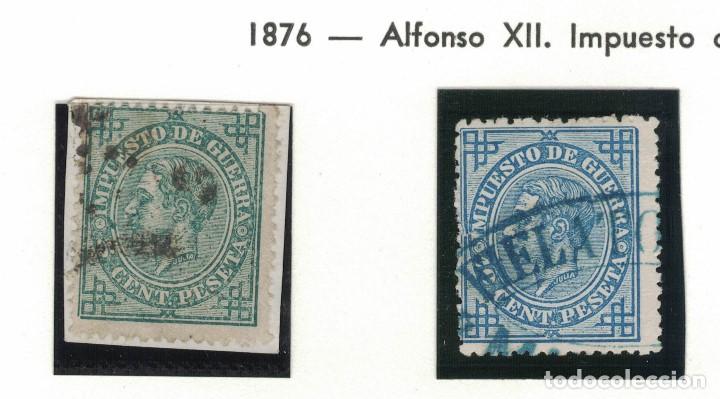 Sellos: Alfonso XII 4 sellos. - Foto 1