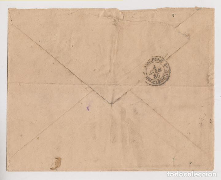 Sellos: SOBRE. MADRID A FRANCIA. 1886 - Foto 2