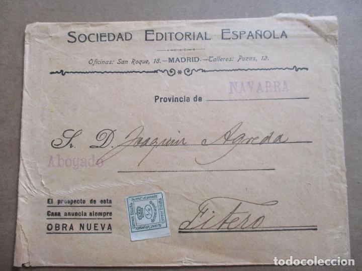 Sellos: circulada de madrid  a fitero navarra - Foto 1