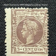 Sellos: SELLO ESPAÑA 3 CENTAVOS ALFONSO XIII FILIPINAS AÑO 1898... Lote 307514288