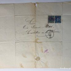 Francobolli: MADRID A CASTELLON. CARTA SOBRE CIRCULADA (H.1870?) SELLO IMPUESTO DE GUERRA Y ALFONSO XII