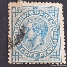Sellos: ESPAÑA, 1876, ALFONSO XII, IMPUESTO DE GUERRA, EDIFIL 184, USADO, ( LOTE AR )