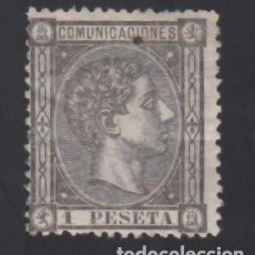 Sellos: ESPAÑA, 1875 EDIFIL Nº 169 /*/, 1 P. NEGRO GRISÁCEO,. Lote 366328311