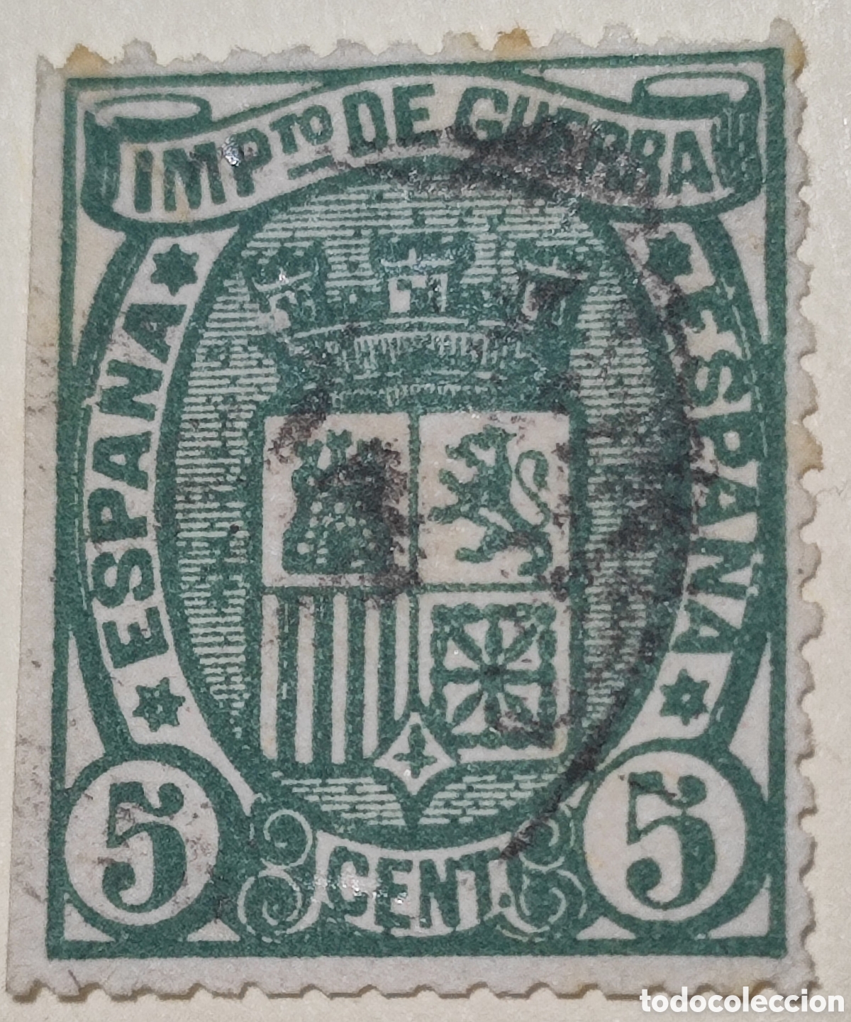 Sellos: Espa&ntilde;a 5 c&eacute;ntimos 1875 - Foto 1