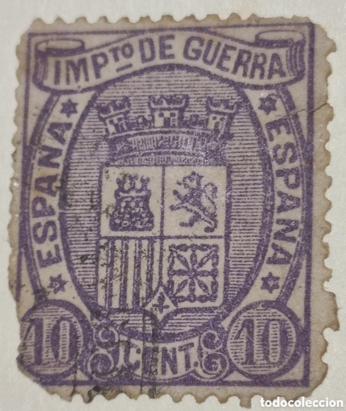 Sellos: Espa&ntilde;a 10 c&eacute;ntimos 1875 - Foto 1