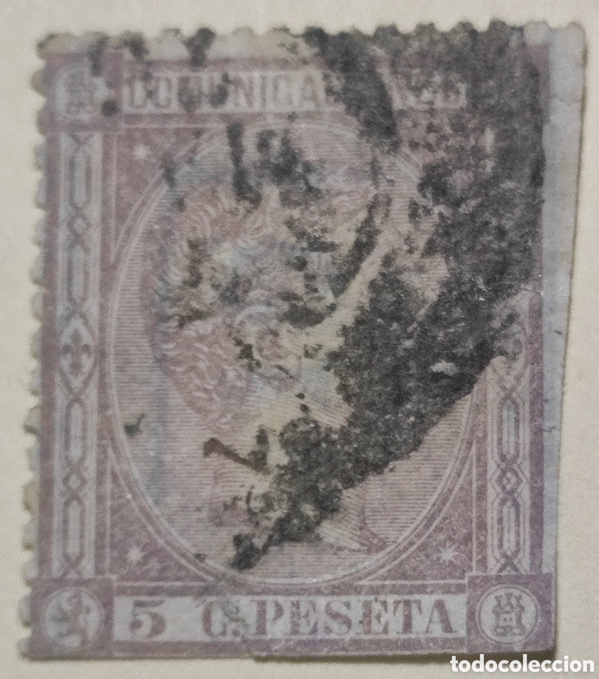 Sellos: Espa&ntilde;a 5 c&eacute;ntimos 1875 - Foto 1