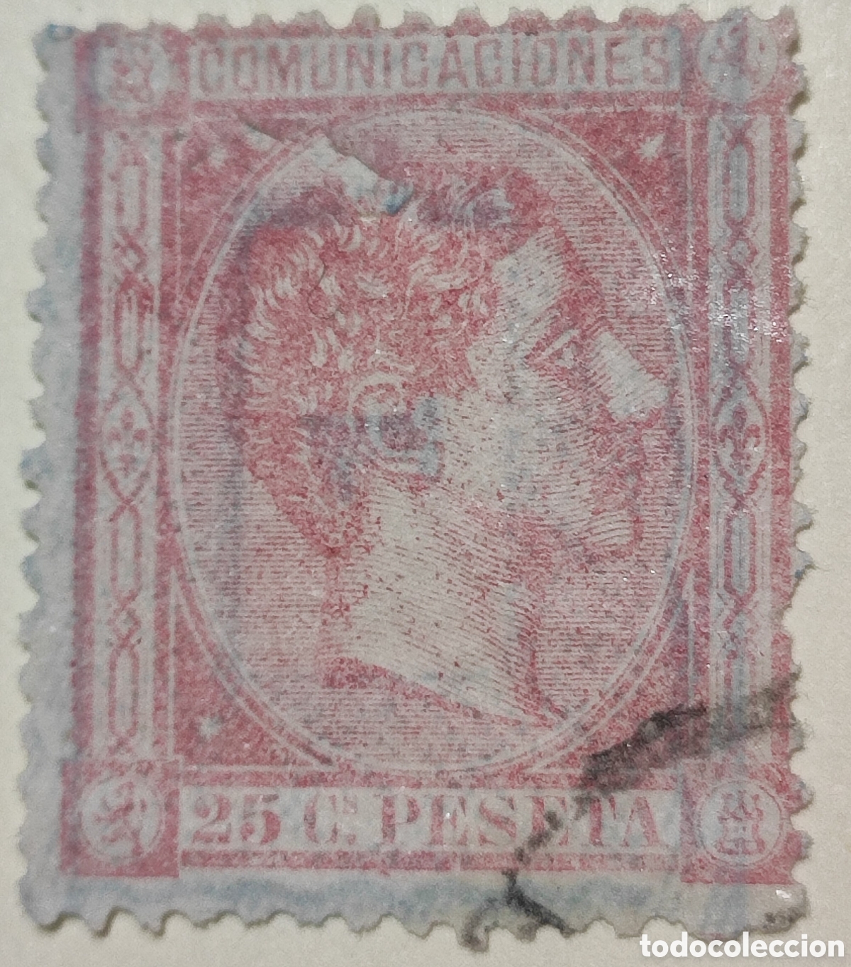 Sellos: Espa&ntilde;a 25 c&eacute;ntimos 1875 - Foto 1