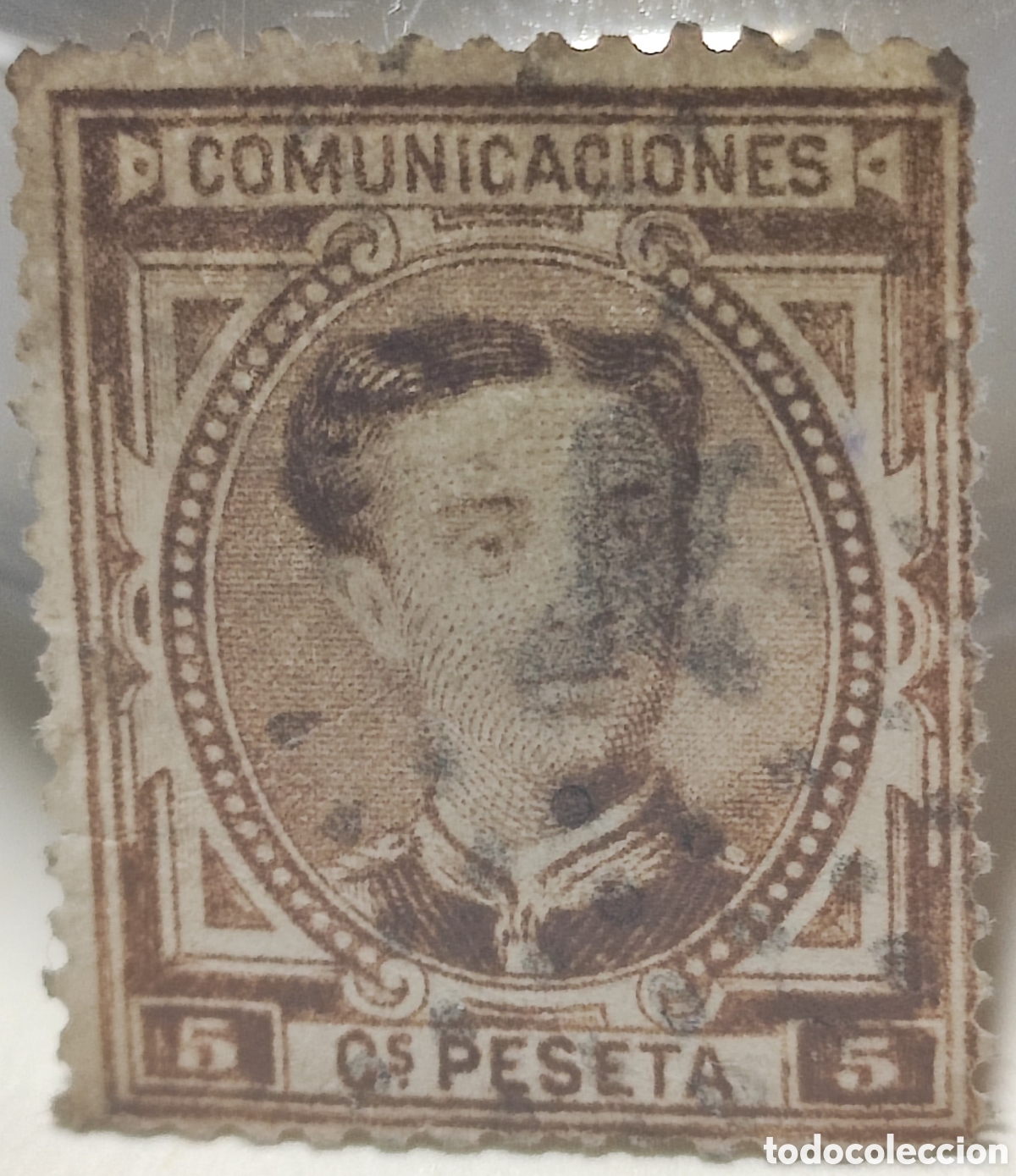 Sellos: Espa&ntilde;a 5 c&eacute;ntimos 1876 - Foto 1