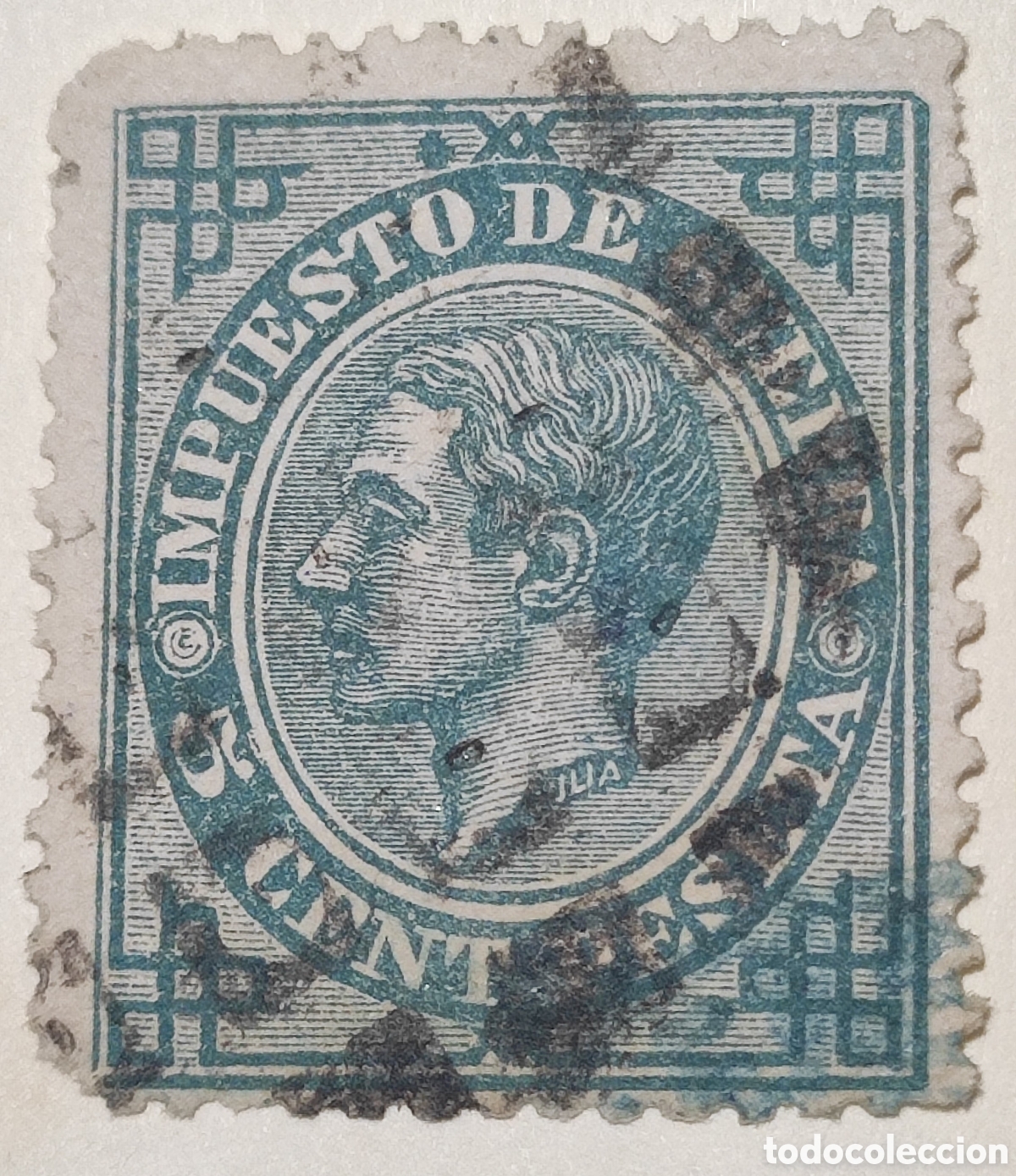 Sellos: Espa&ntilde;a 5 c&eacute;ntimos 1876 - Foto 1
