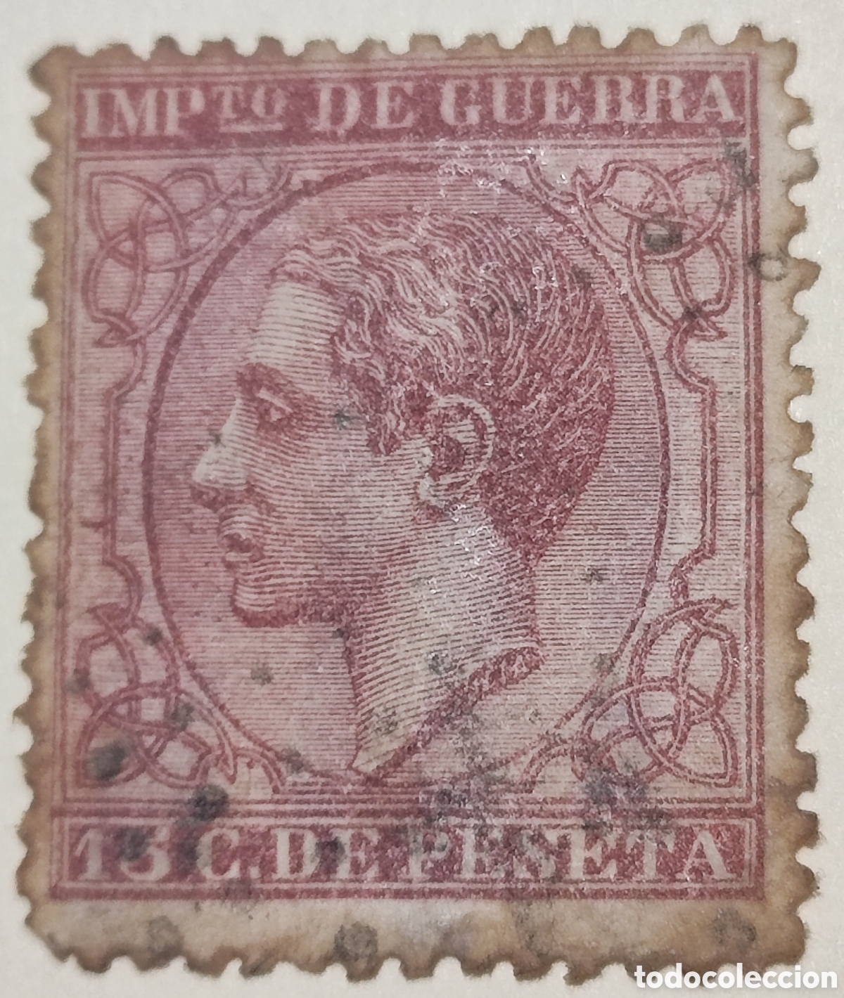Sellos: Espa&ntilde;a 15 c&eacute;ntimos 1877 - Foto 2