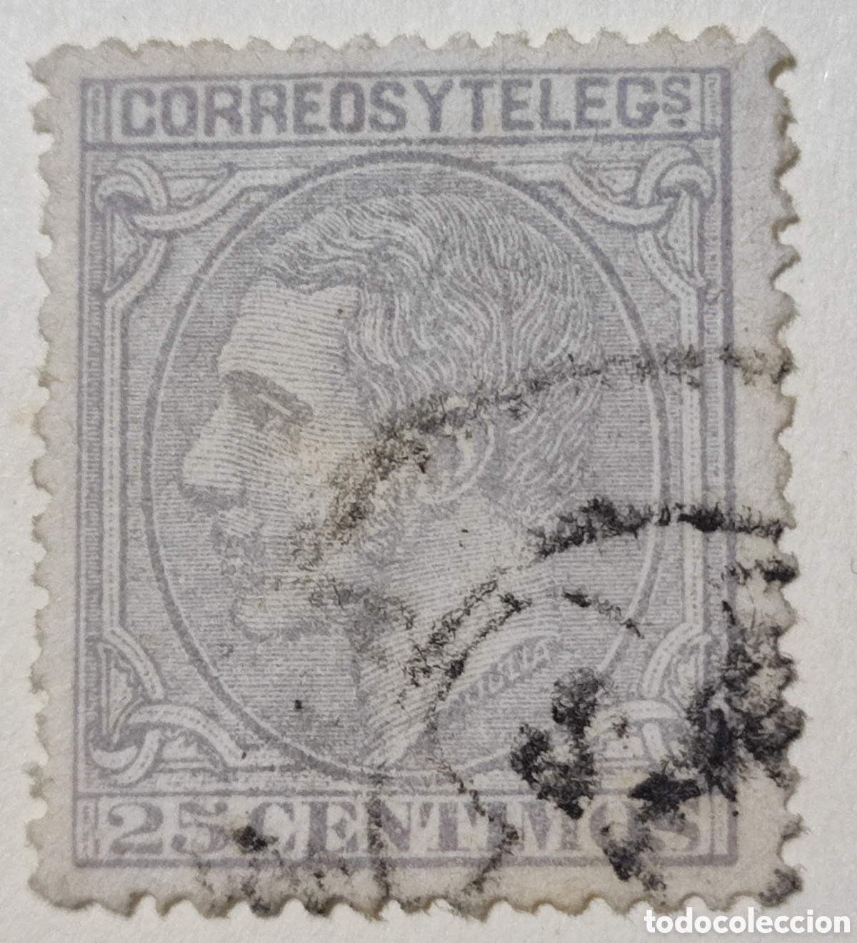 Sellos: Espa&ntilde;a 25 c&eacute;ntimos 1879 - Foto 1