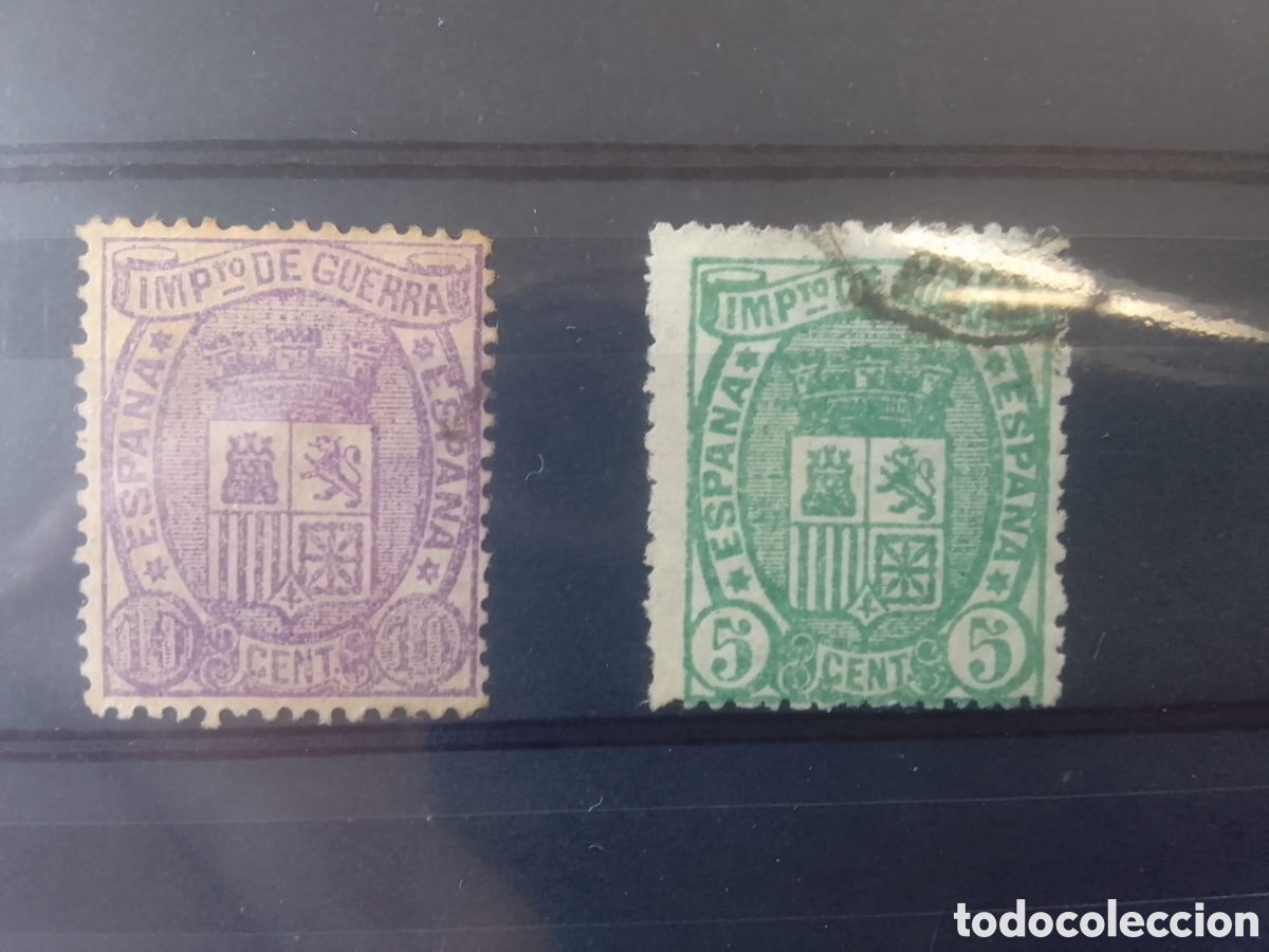 Sellos: A&Ntilde;O 1875 EDIFIL 154 Y 155 A16 - Foto 1