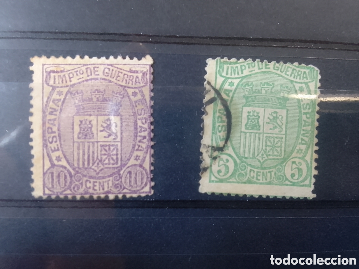Sellos: A&Ntilde;O 1875 EDIFIL 154 Y 155 A19 - Foto 1