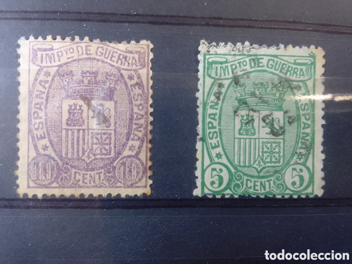 Sellos: A&Ntilde;O 1875 EDIFIL 154 Y 155 A20 - Foto 1
