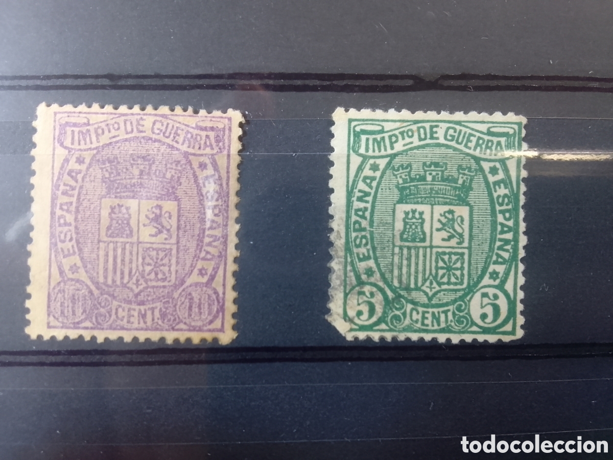Sellos: A&Ntilde;O 1875 EDIFIL 154 Y 155 A23 - Foto 1