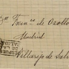 Francobolli: FA1555. HISTORIA POSTAL. 1888, PIEZA POSTAL CIRCULADA DE MADRID A VILLAREJO DE SALVANES