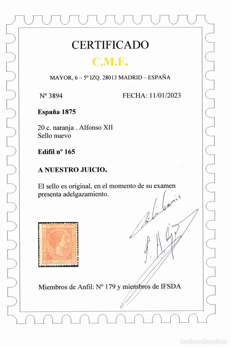 Sellos: Espa&ntilde;a n&ordm; 165. A&ntilde;o 1875 - Foto 2