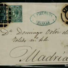 Sellos: FA1481B. HISTORIA POSTAL. 1877, 9 DE MAYO. LINARES A MADRID, LUJO