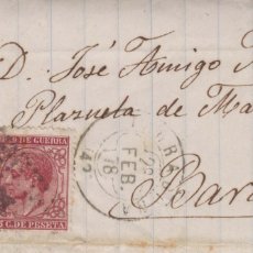 Francobolli: AÑO 1876 EDIFIL 175-188 CARTA MATASELLOS ROMBO TARRAGONA J.M.HERNANDEZ