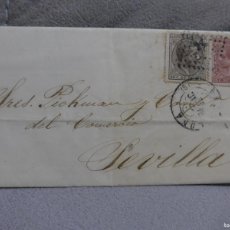 Sellos: CARTA DE 1878 CON SELLOS DE ALFONSO XII EDIFIL Nº 188 - 192 DE BARCELONA A SEVILLA
