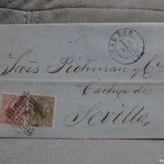 Sellos: CARTA DE 1878 CON SELLOS DE ALFONSO XII EDIFIL Nº 188 - 192 DE MADRID A SEVILLA