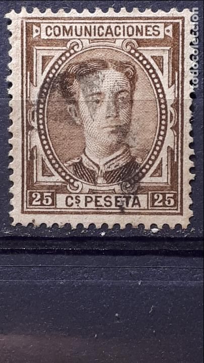 Sellos: ESPA&Ntilde;A, A&Ntilde;O 1876 &deg;. EDIFIL 177 - Foto 1