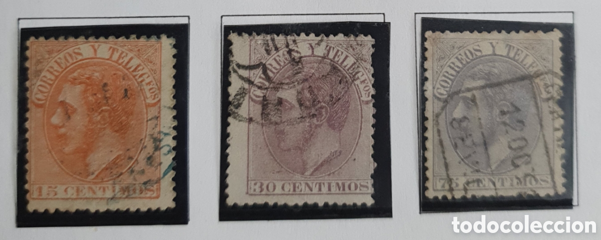 Sellos: ESPA&Ntilde;A 1882 EDIFIL 210 A 212 - Foto 1