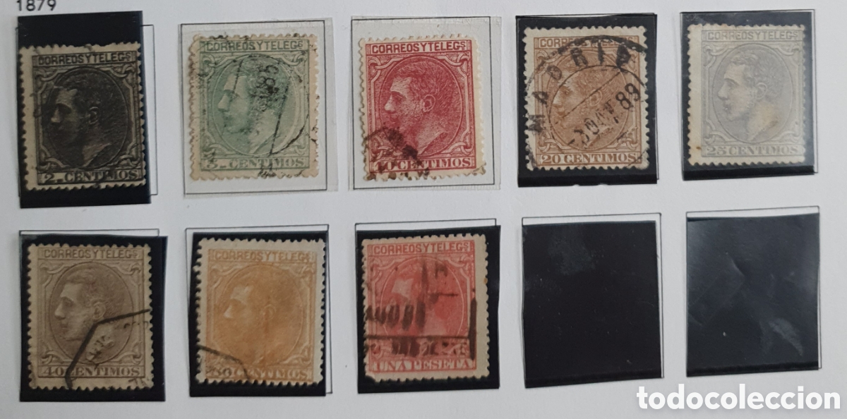 Sellos: ESPA&Ntilde;A 1879 EDIFIL 200 A 207 - Foto 1