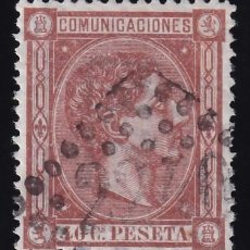 Sellos: ESPAÑA, 1875 EDIFIL Nº 167, 40 C. CASTAÑO OSCURO, [MAT. FRANCES, MARSELLA.]