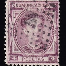 Sellos: ESPAÑA, 1876 EDIFIL Nº 181, 4 P. VIOLETA CLARO.