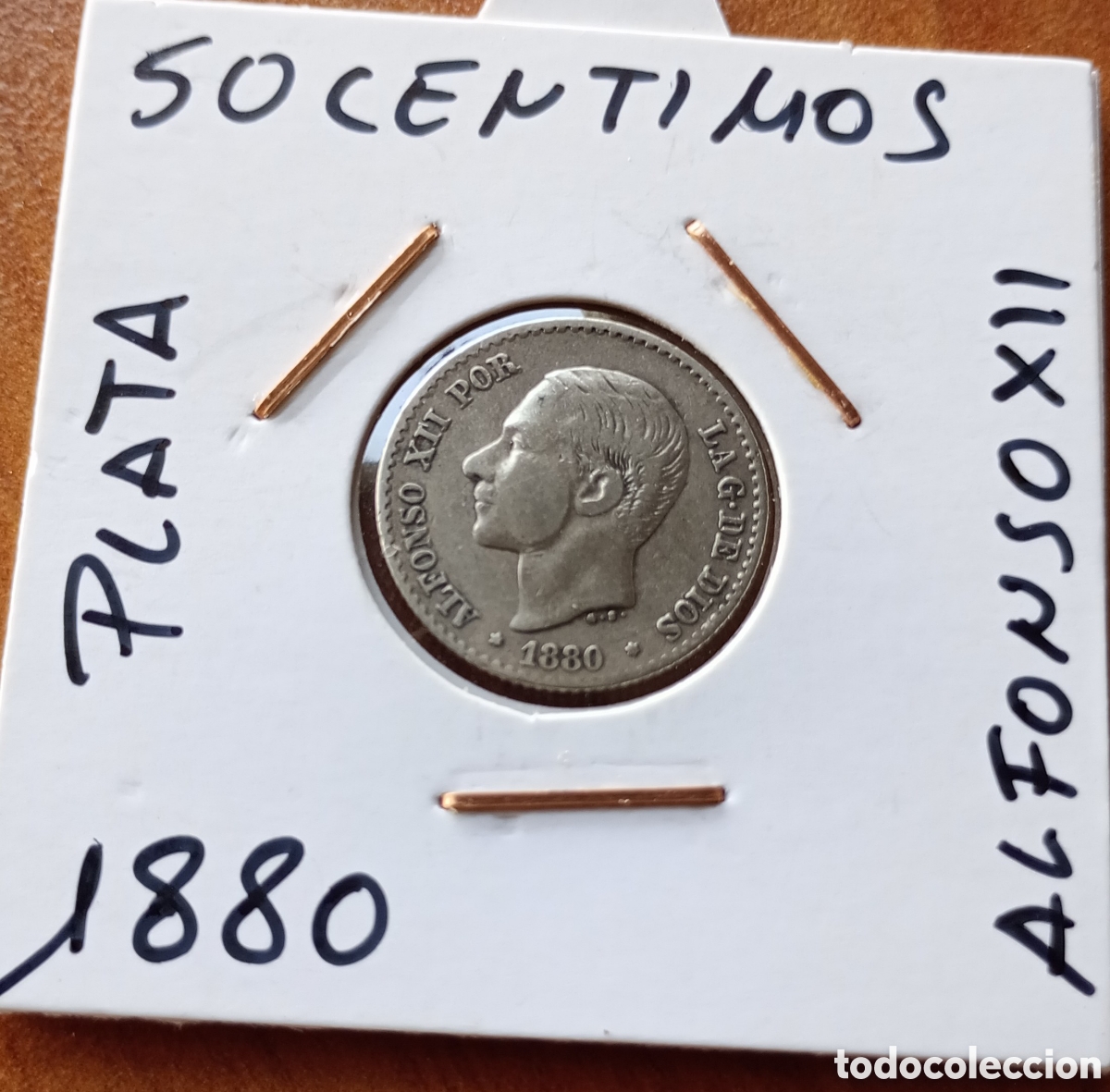 Sellos: 50 c&eacute;ntimos de plata de Alfonso Xll de 1880 - Foto 1