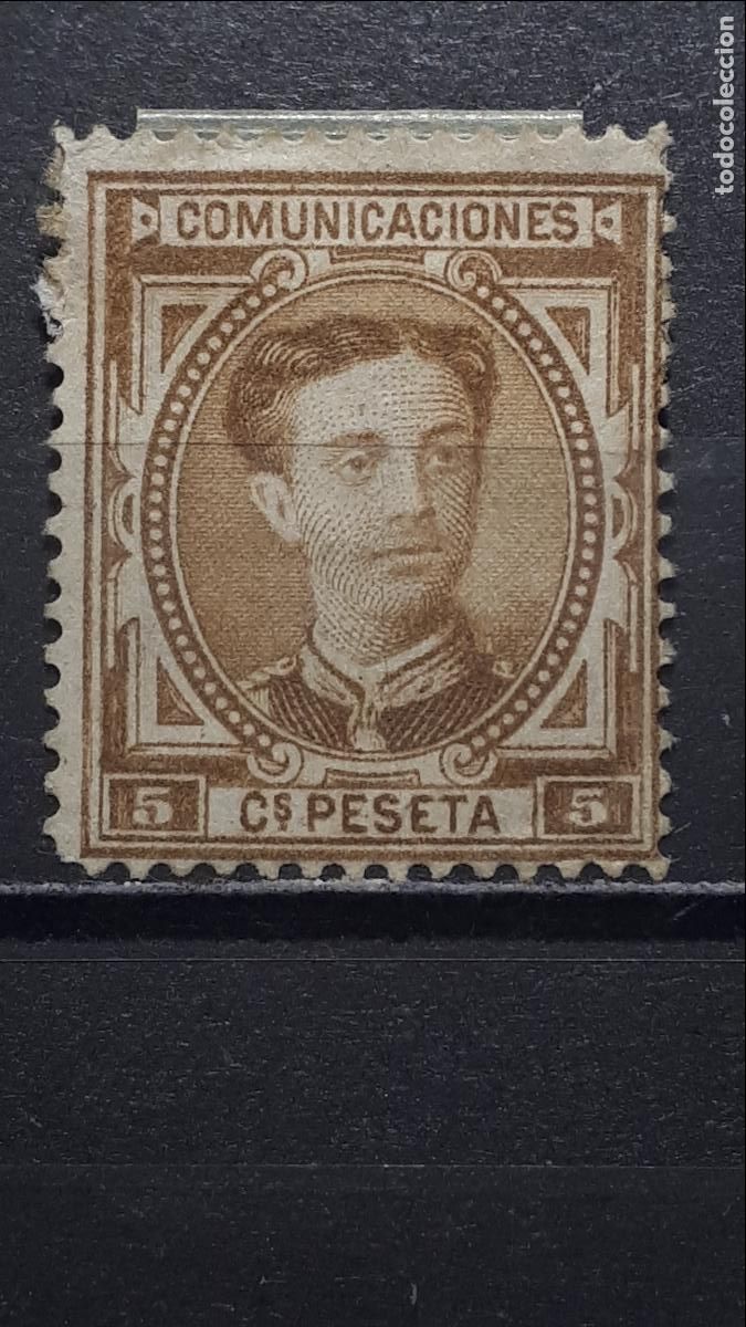 Sellos: ESPA&Ntilde;A. A&Ntilde;O 1876. (*)/*. EDIFIL 174 - Foto 1