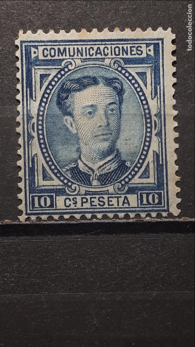 Sellos: ESPA&Ntilde;A. A&Ntilde;O 1876. (*) EDIFIL 175 - Foto 1