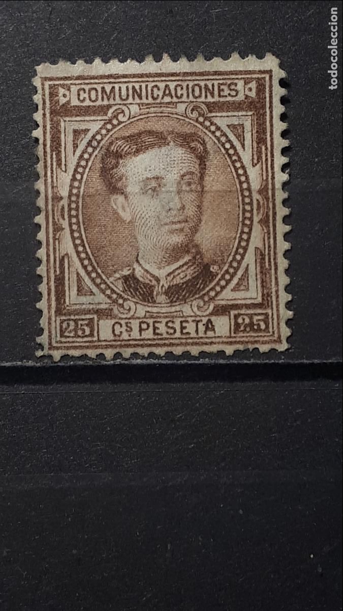 Sellos: ESPA&Ntilde;A. A&Ntilde;O 1876.(*). EDIFIL 177 - Foto 1