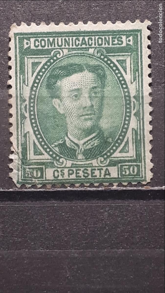 Sellos: ESPA&Ntilde;A. A&Ntilde;O 1876.(*). EDIFIL 179 - Foto 1