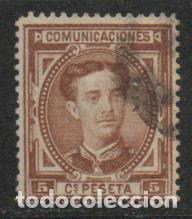 Sellos: Edifil 174, Alfonso XII, usado - Foto 1