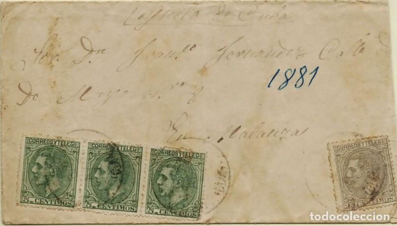 Sellos: FA3424. Emision 1-5-1879. Correo dirigido a Matanzas (Cuba)