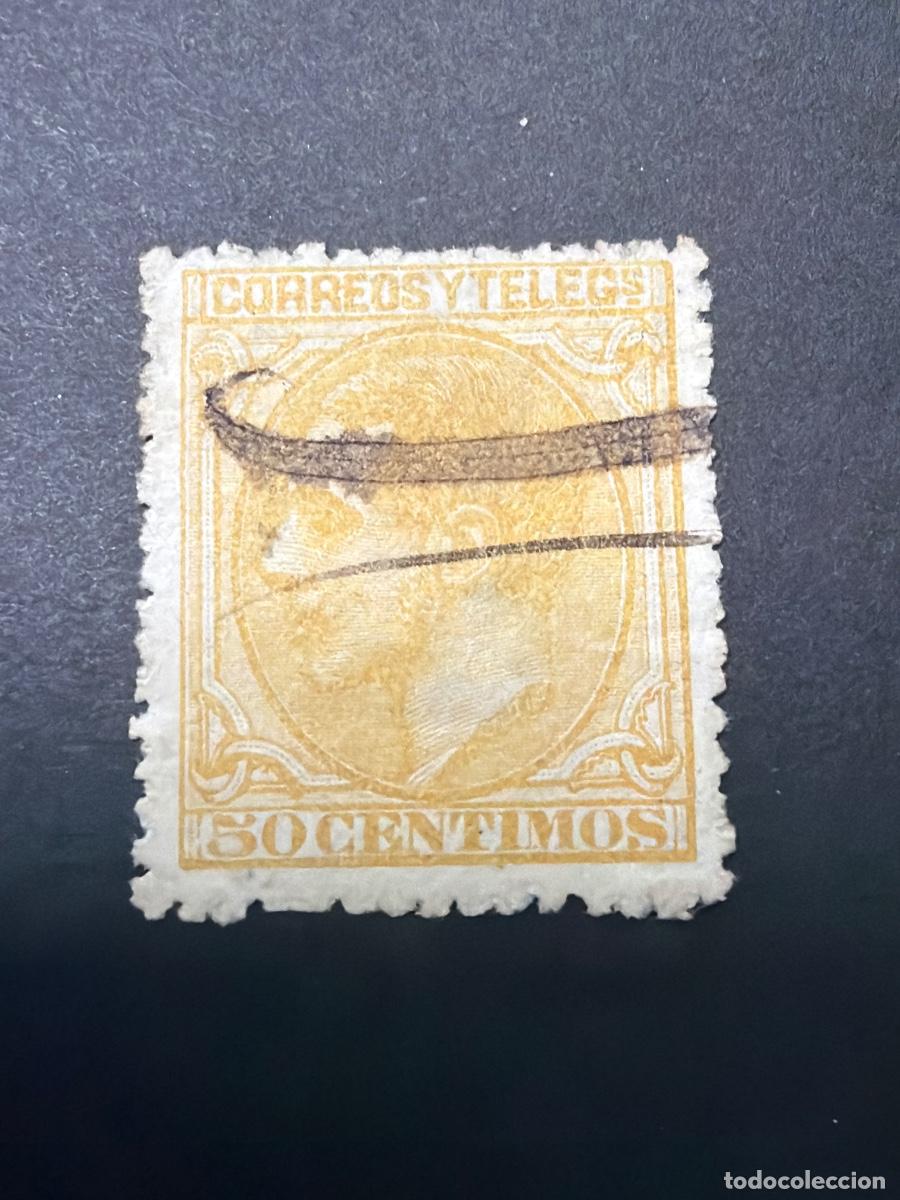 Sellos: ESPA&Ntilde;A, 1879. EDIFIL 206. ALFONSO XII. USADO. MAT. A PLUMA