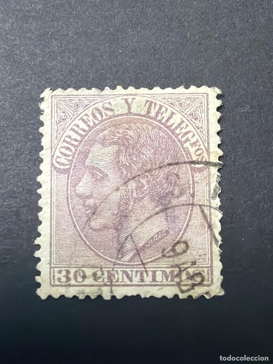 Sellos: ESPA&Ntilde;A, 1879. EDIFIL 211. ALFONSO XII. USADO. MAT. A PLUMA