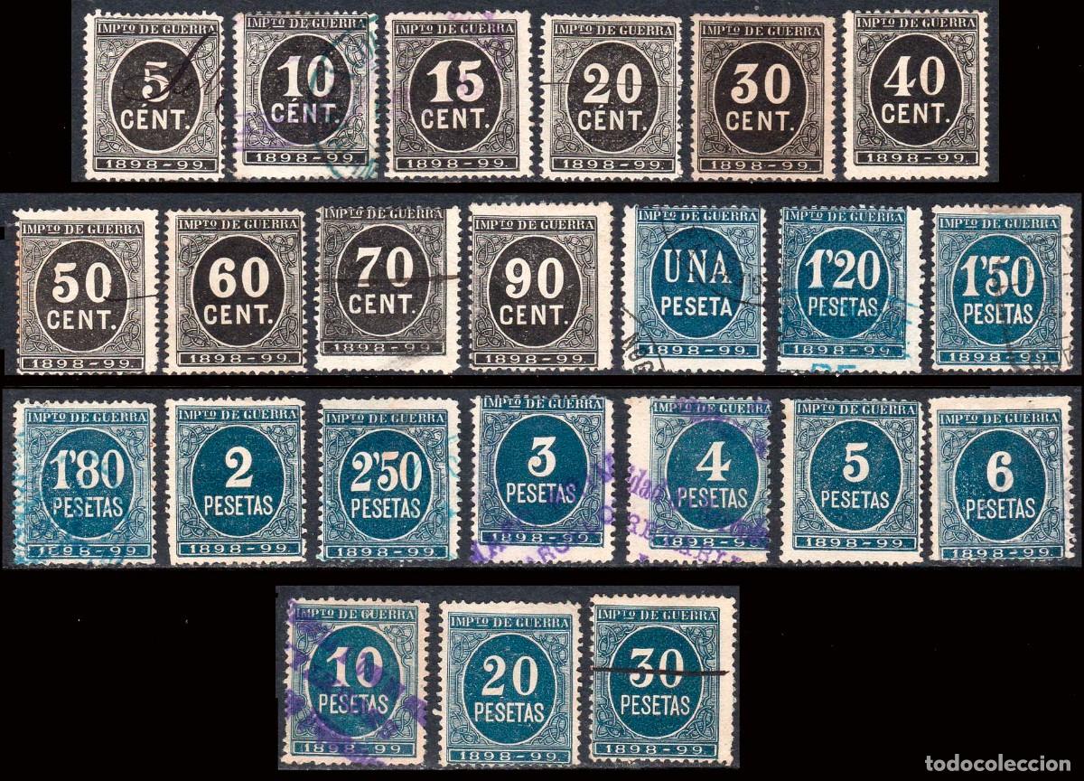 Sellos: Espa&ntilde;a - Fiscales - Impuesto de Guerra - Alemany o 21/47 (sin 38+40+43+47) - 1898/99