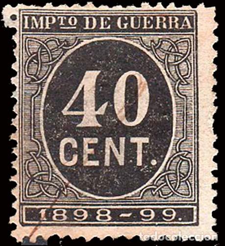 Sellos: Espa&ntilde;a - Fiscales - Impuesto de Guerra - Alemany o 26 - 1898/99 - 40 cts.